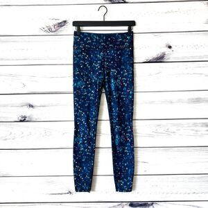 Eddie Bauer Blue Multicolor Dot Patterned Athletic Leggings